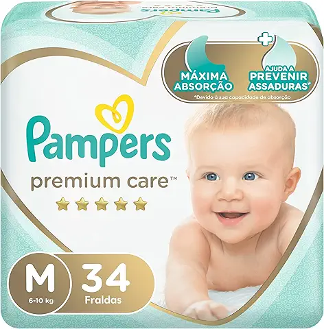 Como Economizar na Compra de Fraldas Sem Abrir Mão da Qualidade Fralda Pampers Premium Care M - 34 fraldas