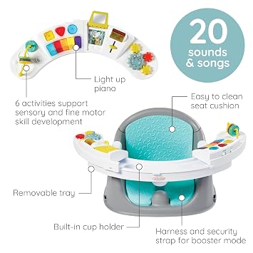 Infantino Music & Lights 3-in-1 Baby Booster Discovery Seat Grows with