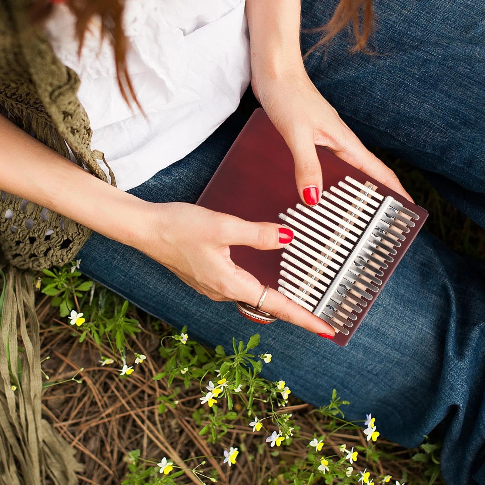 Dorosła Kalimba Kalimba Thumb Piano Przenośne Drewniane Mini Pianino Dla Początkujących