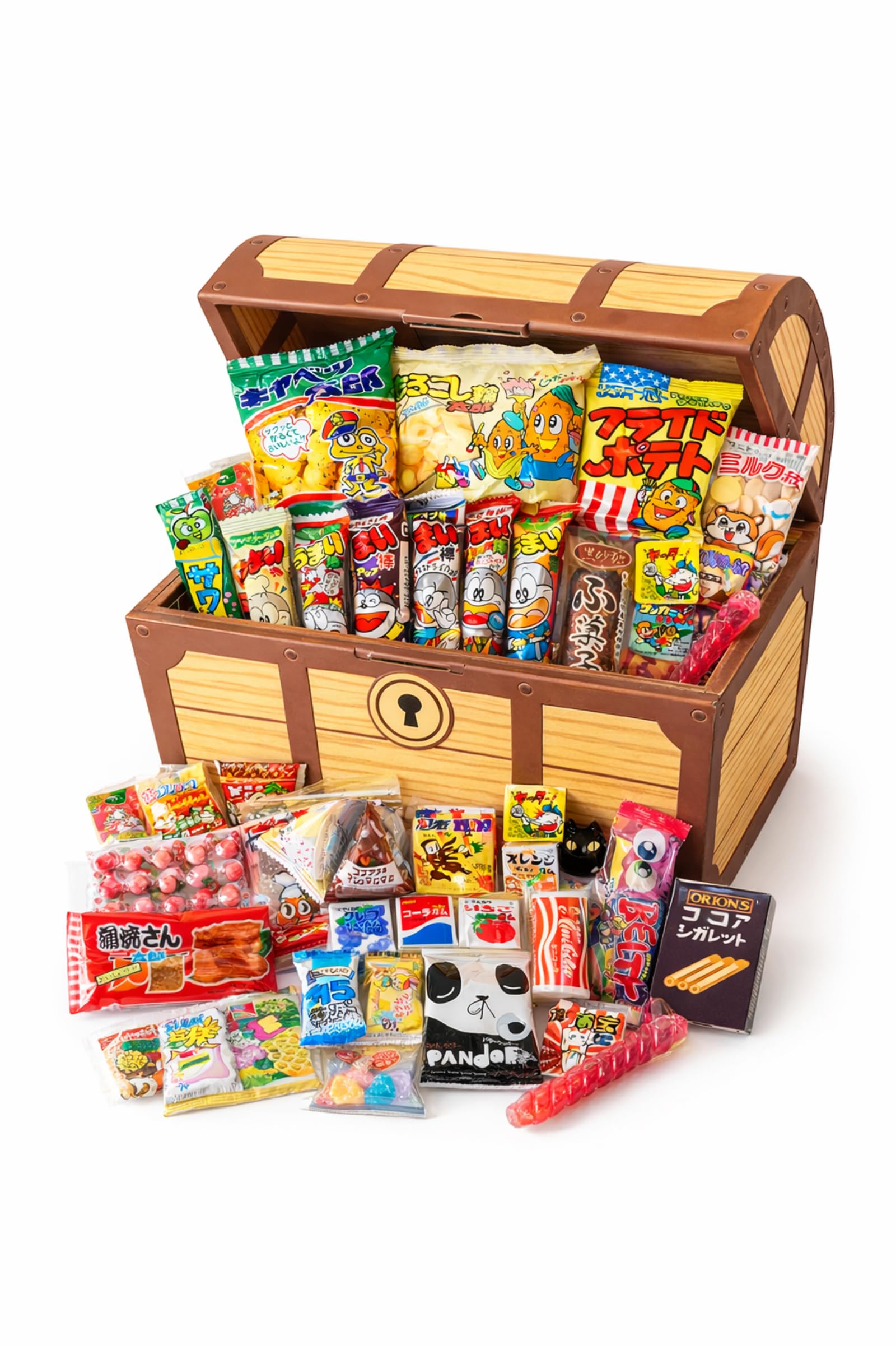 駄菓子詰め合わせお楽しみ50種55点セット お誕生日 イベントやパーティーにもどうぞ。子どもたちがデコって遊べるわくわくお菓子セット (駄菓子詰め合わせM)