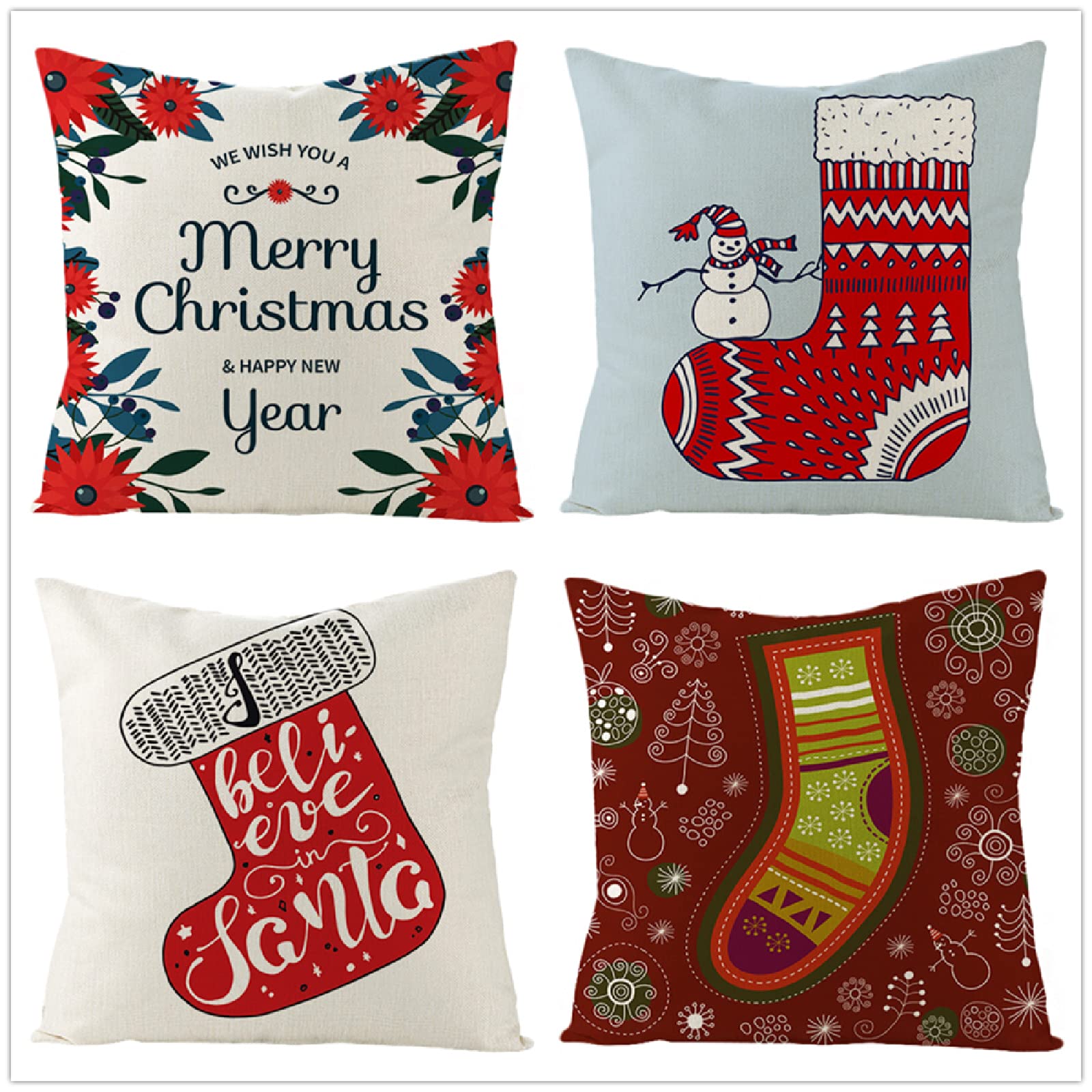 Cojines,Cojines Sofa,Fundas Cojines,Fundas de Cojines,Fundas Cojin,Cojines Navidad,Cojines Sillas Cocina,Cojines Sillas Comedor,Fundas Cojines Sofa,Cojines Decorativos Calcetín de navidad,45x45cm