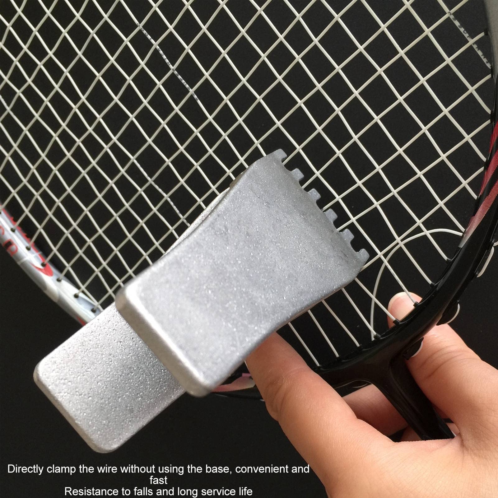 XHTLLO Badminton Flying Clamp, Portable Badminton Stannulusing Flying Clamp, Stainless Steel, Spannulus Type, Lightweight