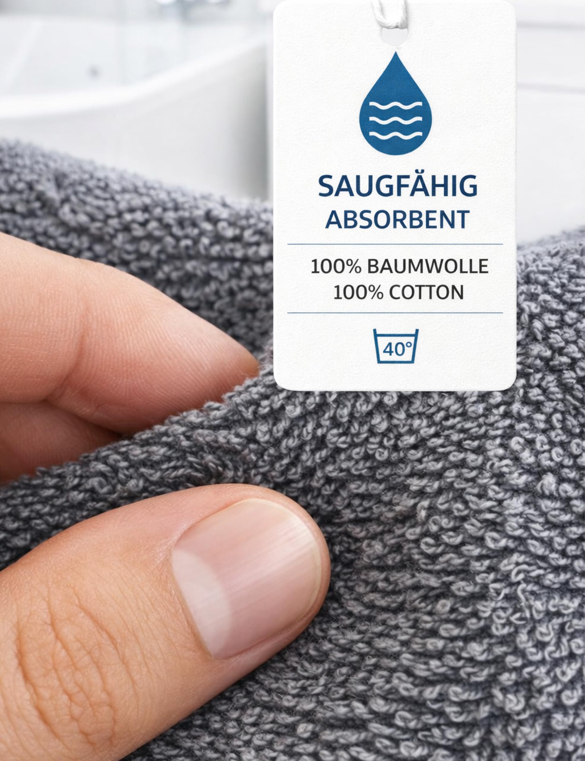 Morgenstern Albornoz Hombre 100% Algodón Rizo con Capucha – 420 g/m² – Absorbente – Certificado OEKO-TEX® – Tallas M-XXL