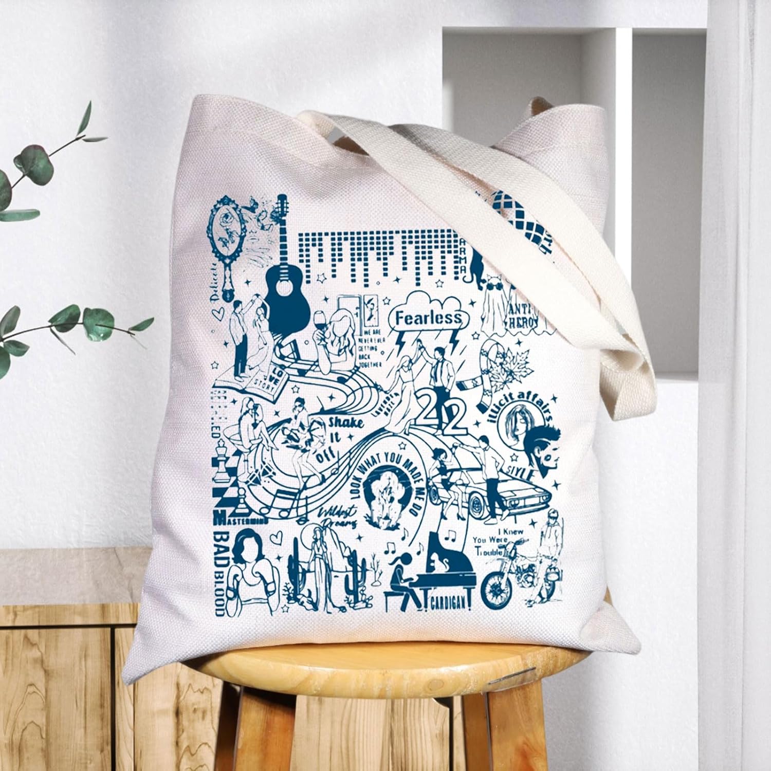 BWKTOP Singer Tote Bag Album Gifts Song Lyrics Shoulder Bag Merchandise - Image 5