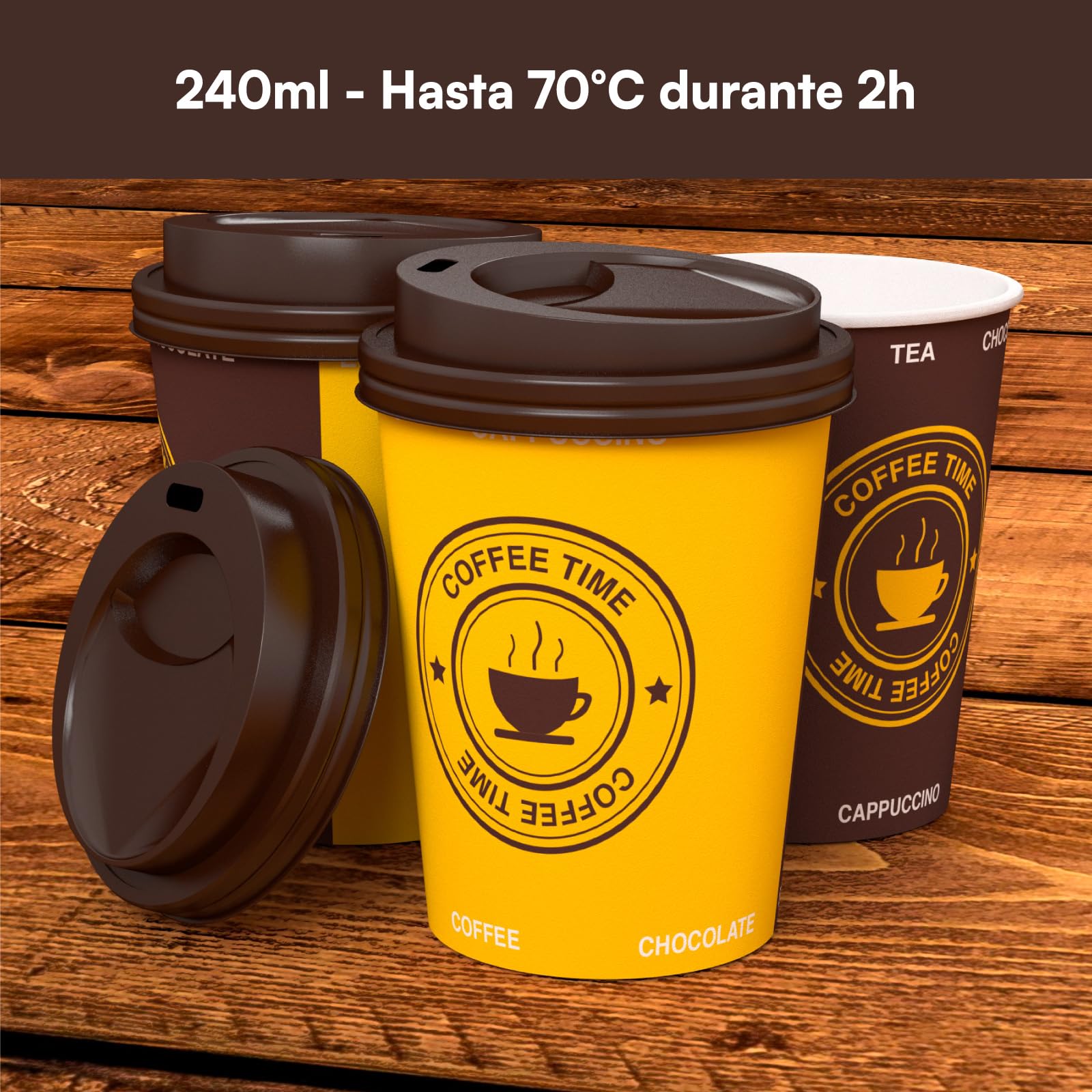 Cocobanana Vasos De Papel 75ml - Contenedores De Bebidas Desechables Y Reciclables - Cartón Alimentario Sin Gusto Ni Olor - Pequeño Para Café Caliente Y Frío, Té, Espresso - [Naranja], [50