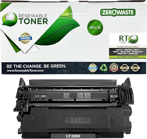 Renewable Toner Cartucho de tóner MICR de alto rendimiento remanufacturado de Estados Unidos para impresoras láser HP 89X CF289X M507 M528 MFP (con