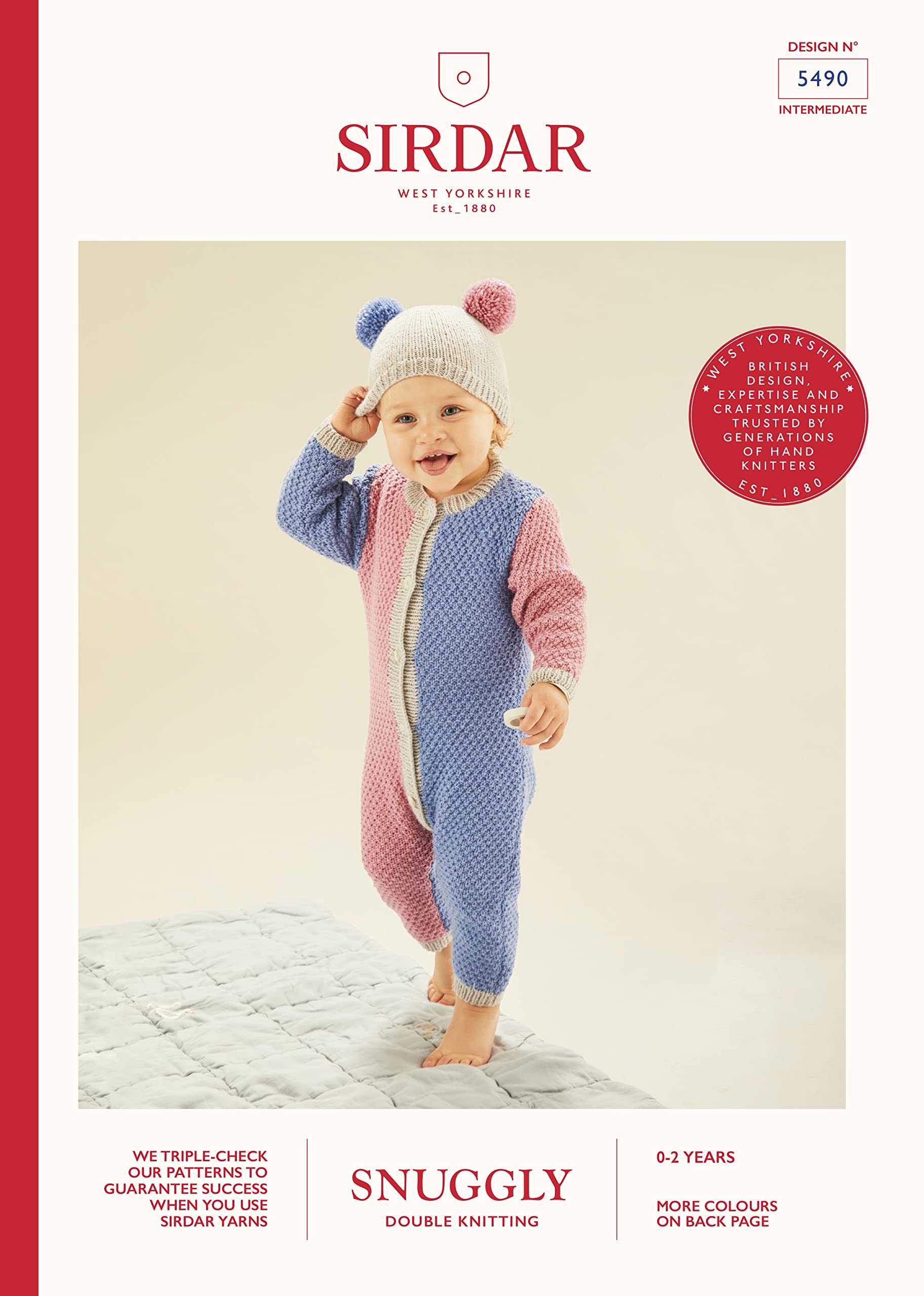 Sirdar Snuggly Baby DK Knitting Pattern, 5490 Romper & Hat