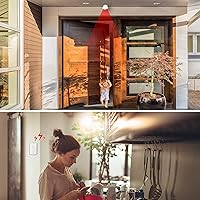 Vista 6 de Timbre de Puerta con Sensor de Movimiento Inalámbrico: Detector de Movimiento Interior Alarma de Entrada Comercial Timbre de Puerta de Entrada