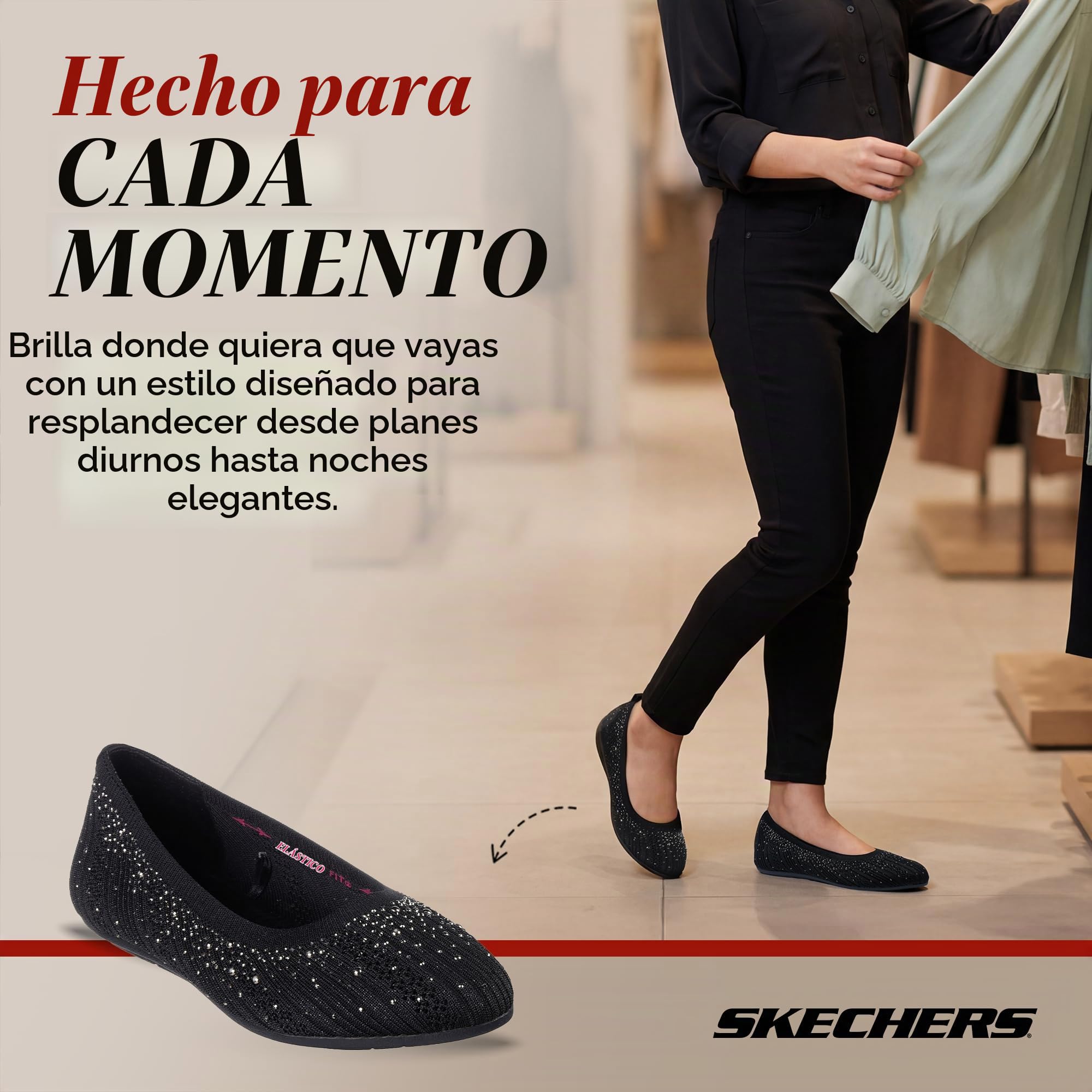 Skechers Cleo 2.0 - Glitzy Daze Zapatos Tipo balletMujer