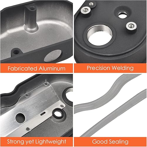 Miniatura 73 de Cubiertas de válvula de aluminio con aletas compatibles con bloque pequeño Chevy 58-86 Tall 327 350 400 - Plata pulida Plateado (sliver)