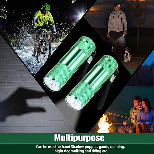 Miniatura 6 de VIHOSE 20 mini linternas a granel, luz flash de mano de aluminio brillante con cordón, pequeñas linternas LED para lectura nocturna, emergencia,