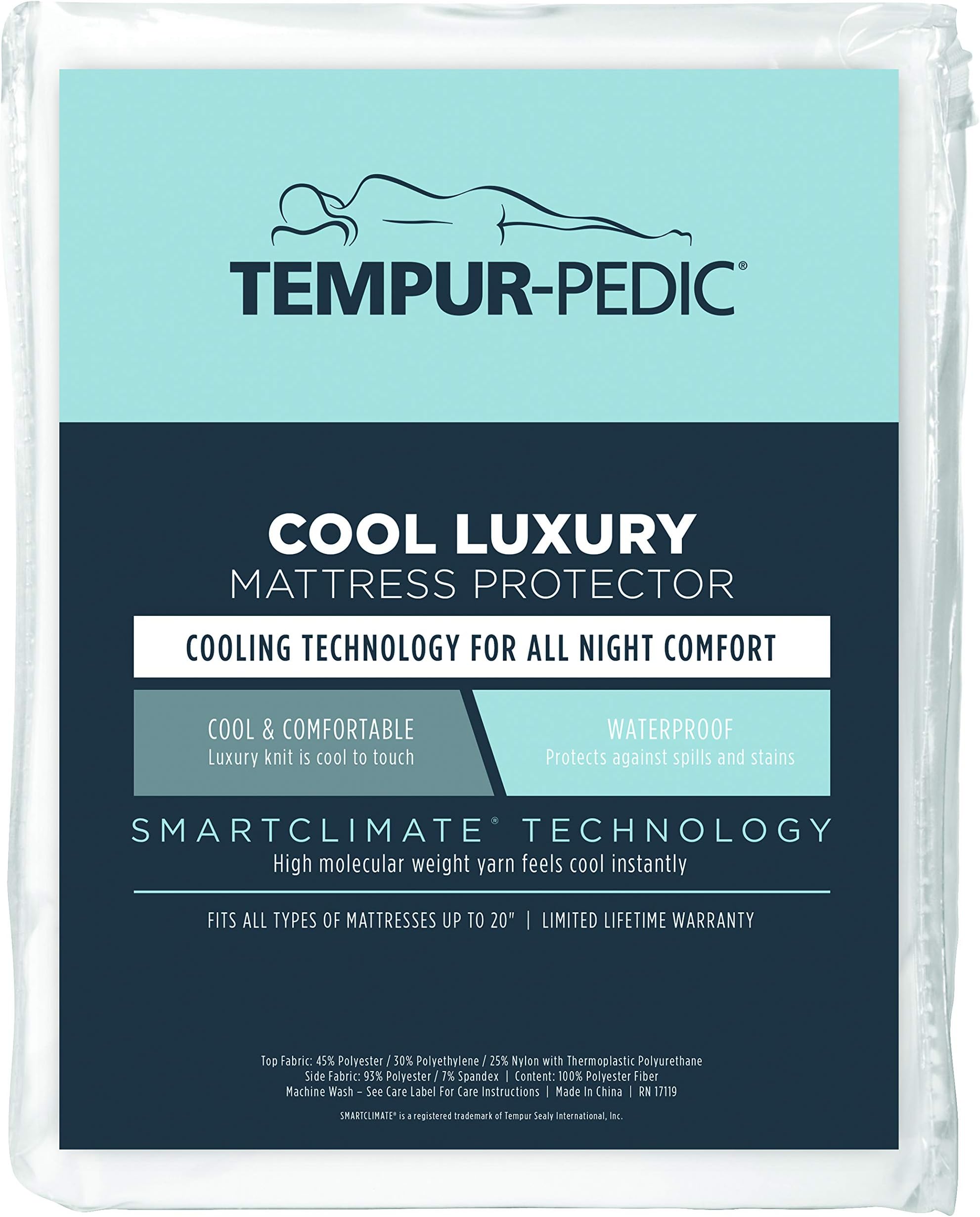 TempurPedic Cool Luxury Fitted Mattress Protector Cool