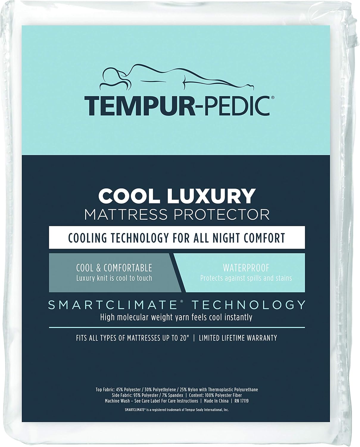 TempurPedic Cool Luxury Fitted Mattress Protector Cool