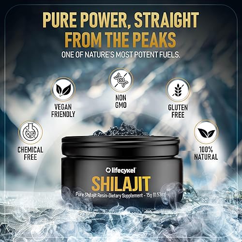 Miniatura 4 de Lifecykel - Resina Shilajit pura  0.55 onzas  Suplemento Shilajit de cosecha silvestre, rico en minerales para mayor fuerza, probado por terceros,