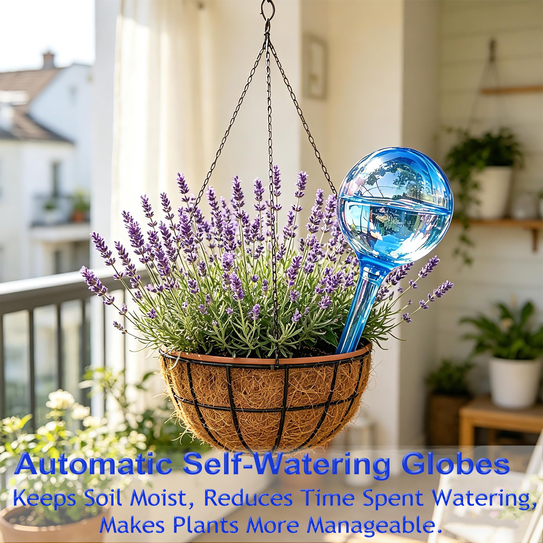MOONSOUND Grandi 12 pali per piante autoirriganti, dispositivi di irrigazione in plastica per aiutare ad automatizzare l'irrigazione delle piante, lampadine autoirriganti per piante da giardino e da