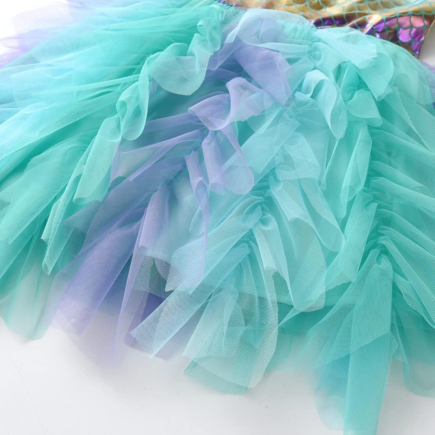 VIKITA Girls Dresses for Summer Short Sleeve Toddler Girls Clothes Party Tulle Halloween Dresses for Girls 3-12 Years - Image 4