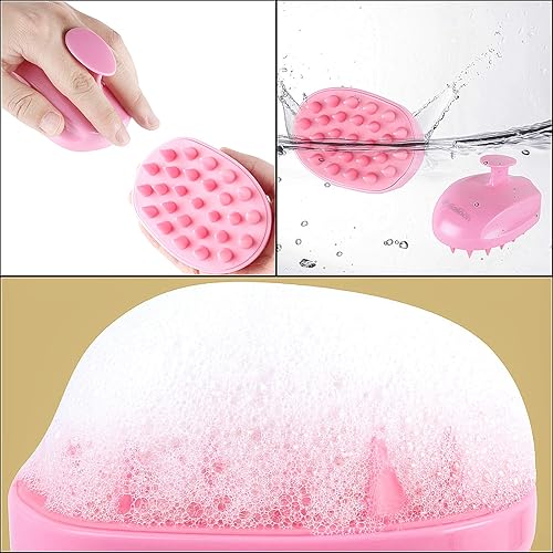 Miniatura 4 de Cepillo masajeador de cuero cabelludo, cepillo de champú para el cuero cabelludo, cepillo de ducha para el cabello, masajeador de cabeza para