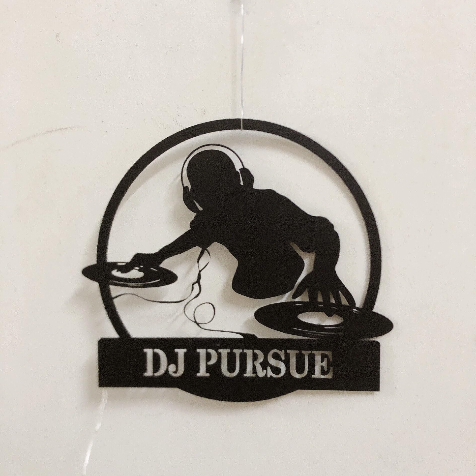 Nombre Personalizado Dj Player Letrero De Metal Con Luces LED, Letrero De Nombre De Dj Personalizado, Decoración Colgante De Pared De Dj, Decoración De Cueva De Hombre, Luz De Letrero LED De Dj