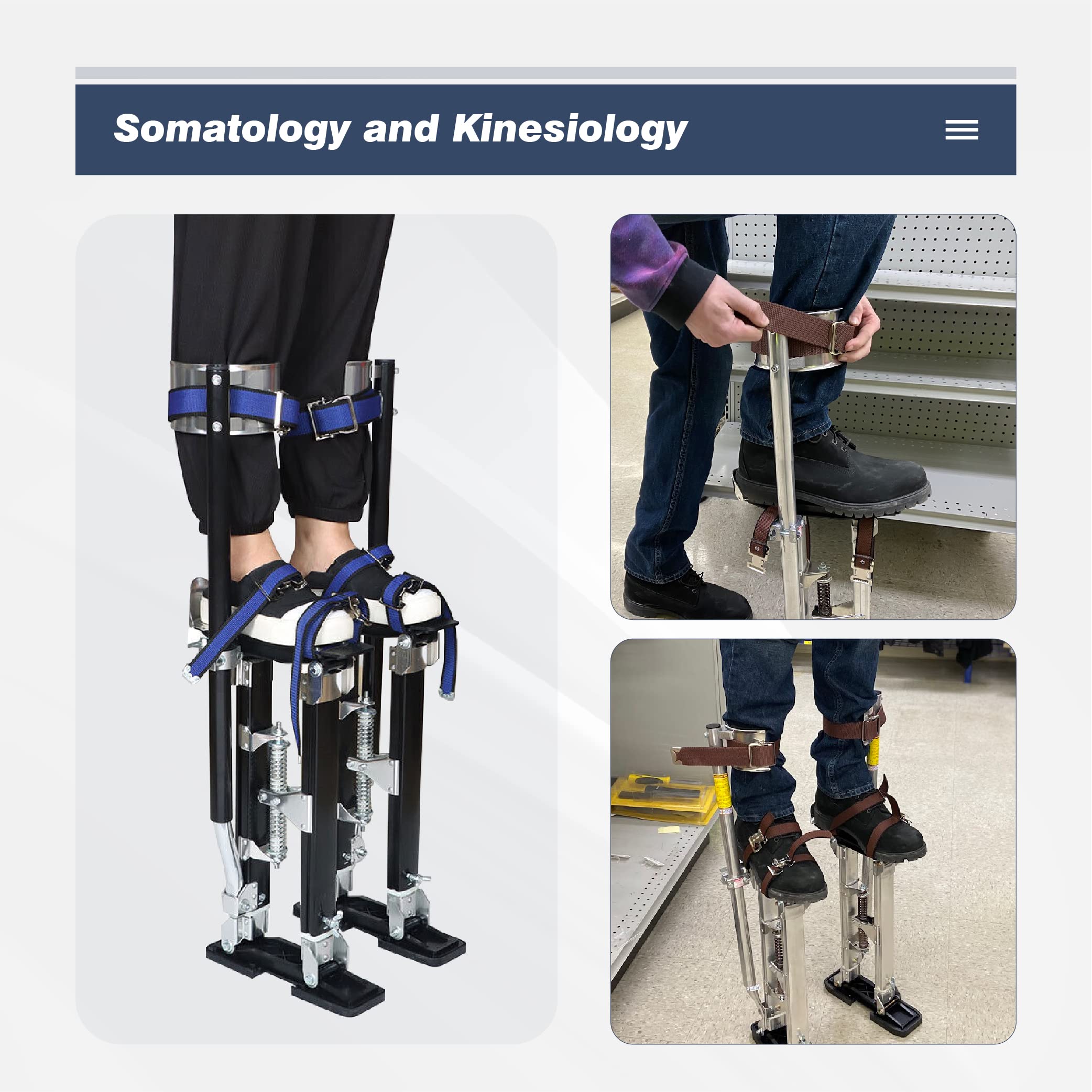 BATONECO Drywall Stilts for Adults, 15"23" Adjustable Heights