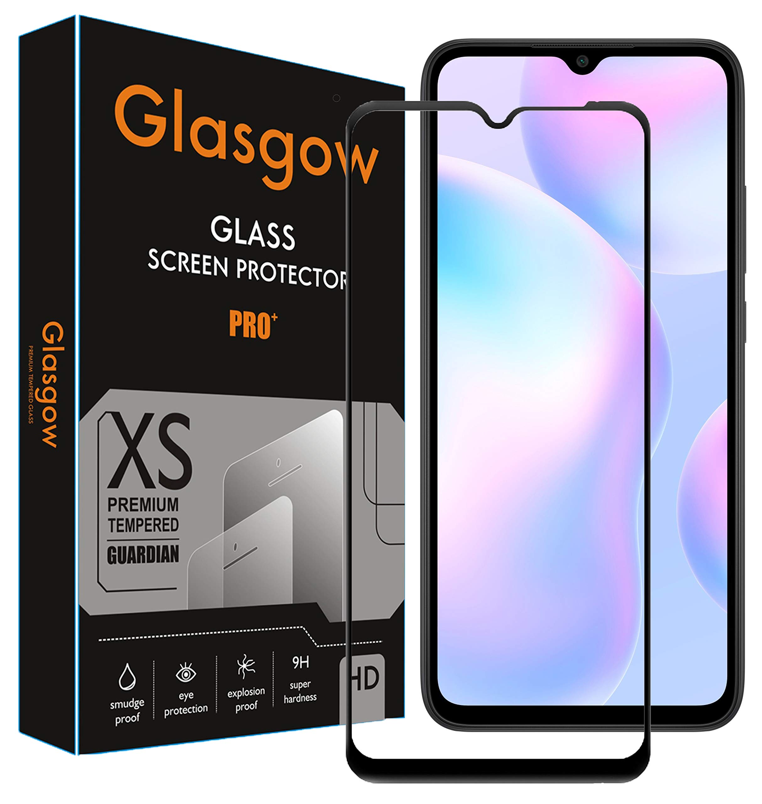Glasgow Premium Edge to Edge Tempered Glass Screen Protector for Mi Redmi 9 Power [flexible] [Gorilla] Bubble Free Installation [Screatch proof] [Guard] - Black (B08R8VCSWN) Amazon Price History, Amazon Price Tracker