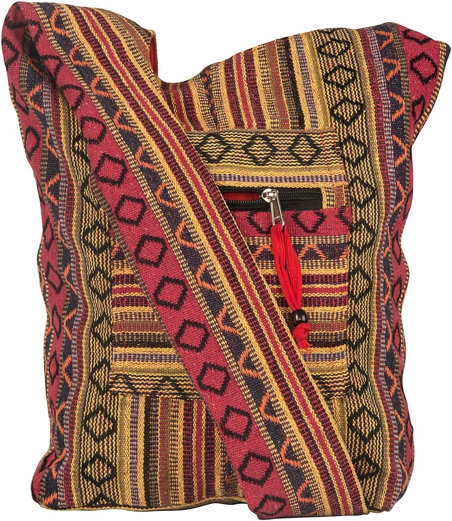 Tribe Azure Red Hobo Messenger Shoulder Bag Large Roomy School Sling Travel Camping Beach Cross body