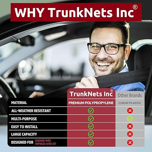 Miniatura 6 de Red de carga elástica para maletero para Subaru WRX Impreza WRX STI 2015-2024  Organizadores y almacenamiento de maletero de primera calidad  El