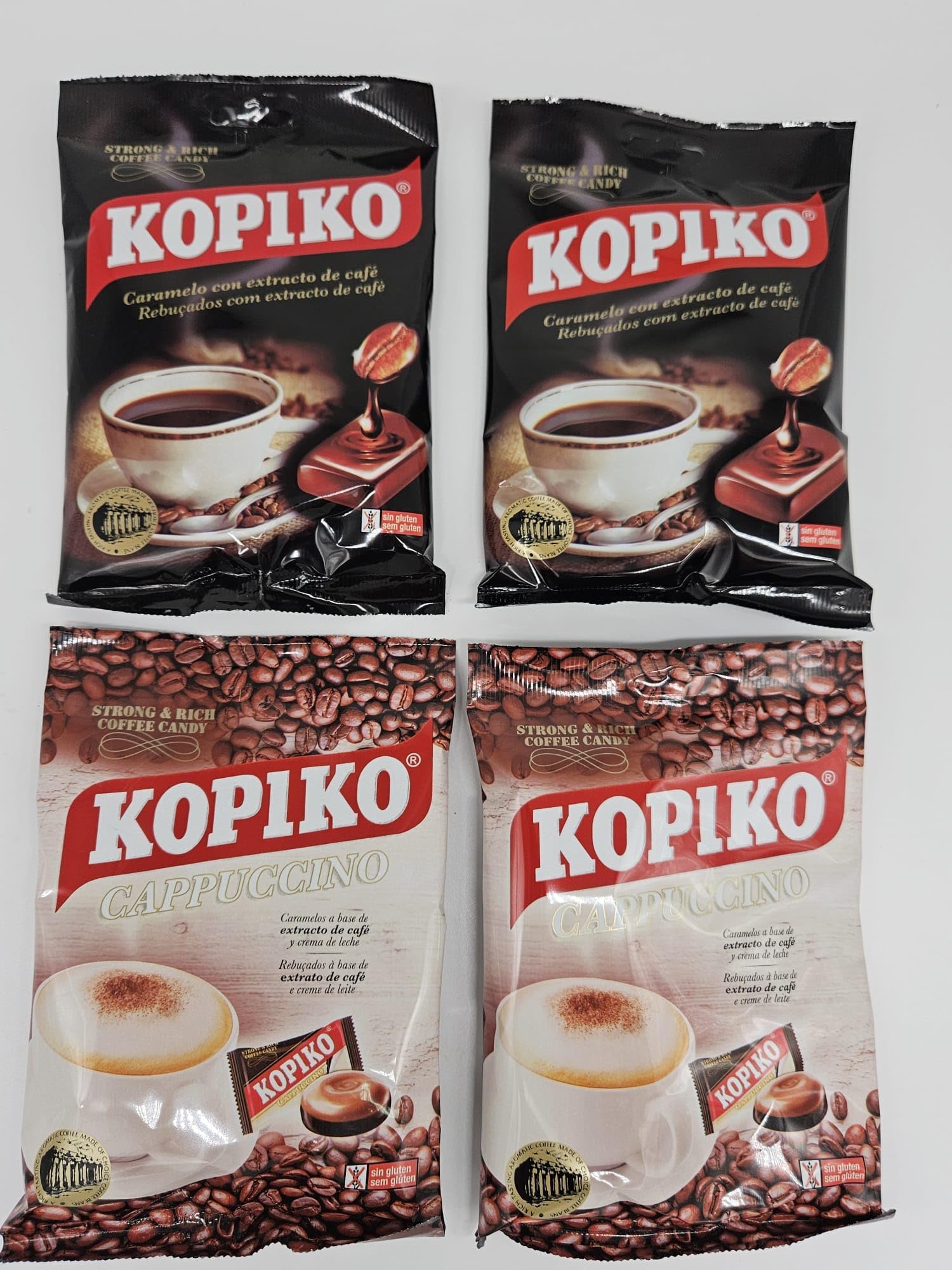 Bonbons au café Kopiko | bonbons| Coffee Candy Classic (71g x 2) + Cappuccino (71g x 2)