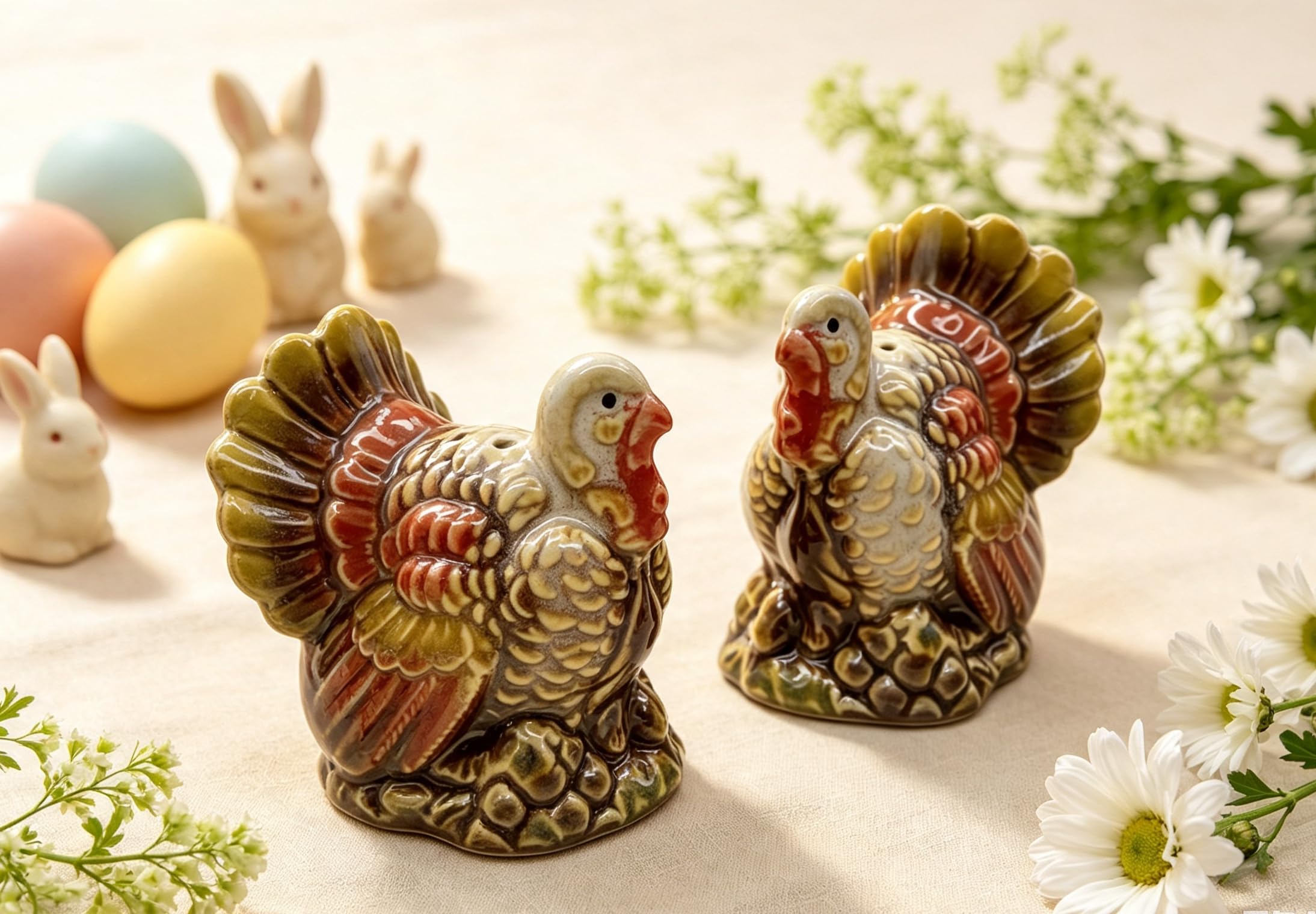 Set di 2 contenitori per sale e pepe in ceramica Turchia | Set di contenitori per sale e pepe