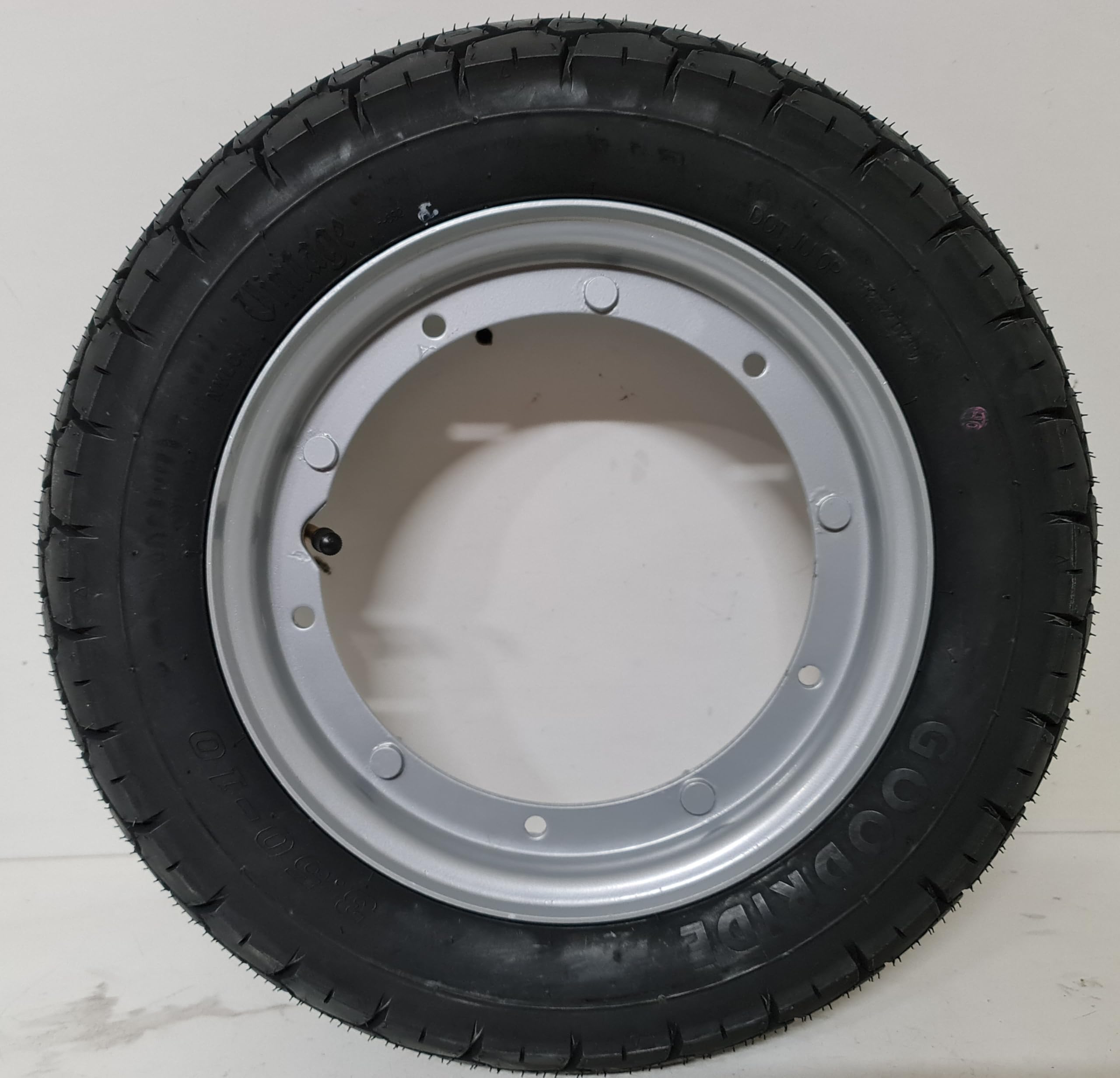 Ruota Completa 3.50-10 51J Tubeless per Piaggio Ape 50 Copertone Cerchio Montata