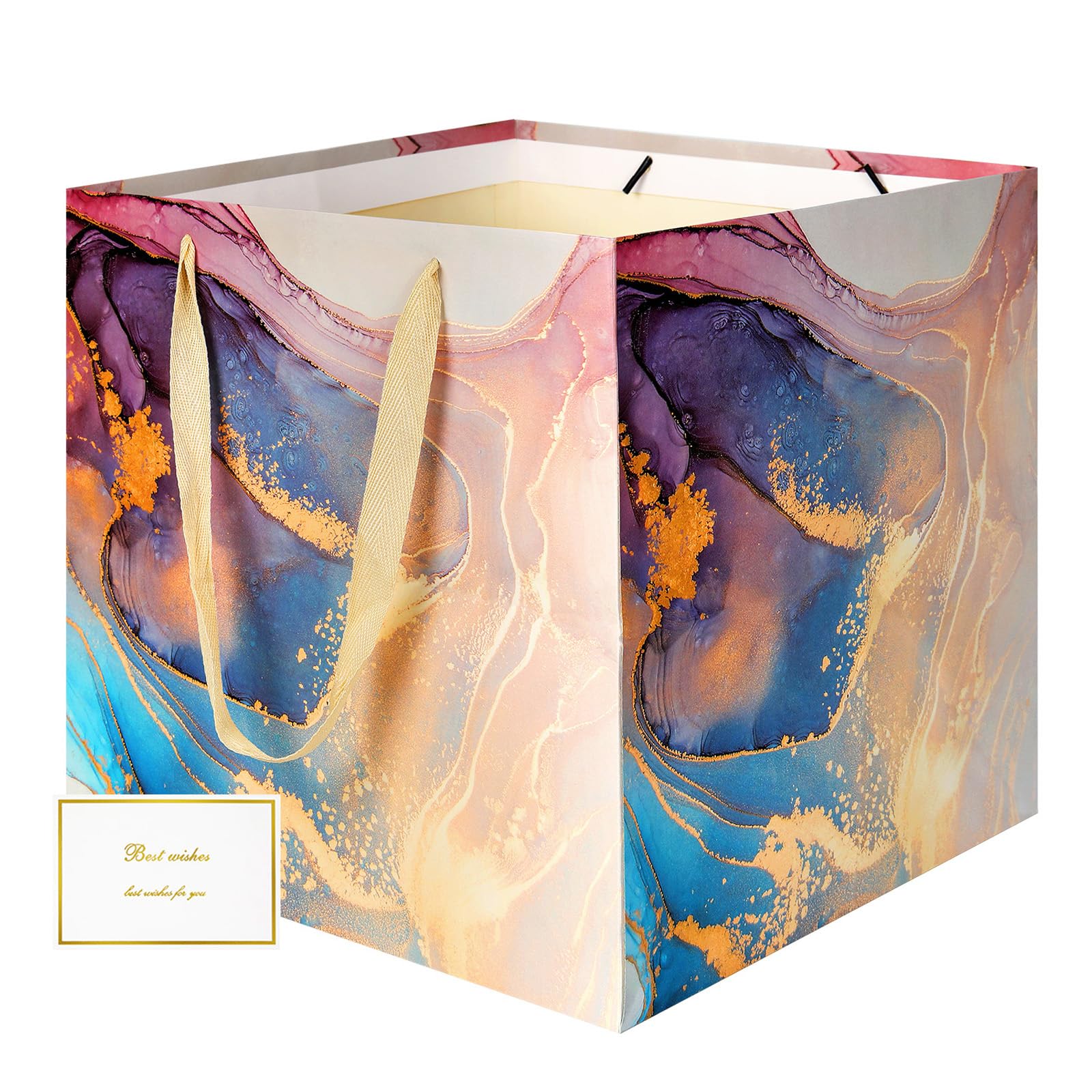 10 Pièces Sacs Cadeaux, Pochette Cadeau Grand Format Sac En Papier Avec Poignée Sac Emballage