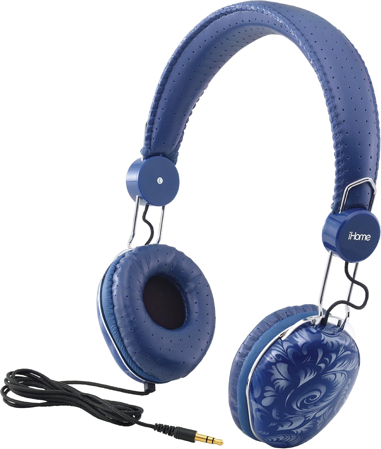 iHOME IB43LD Fashion Headphone, Blue Design