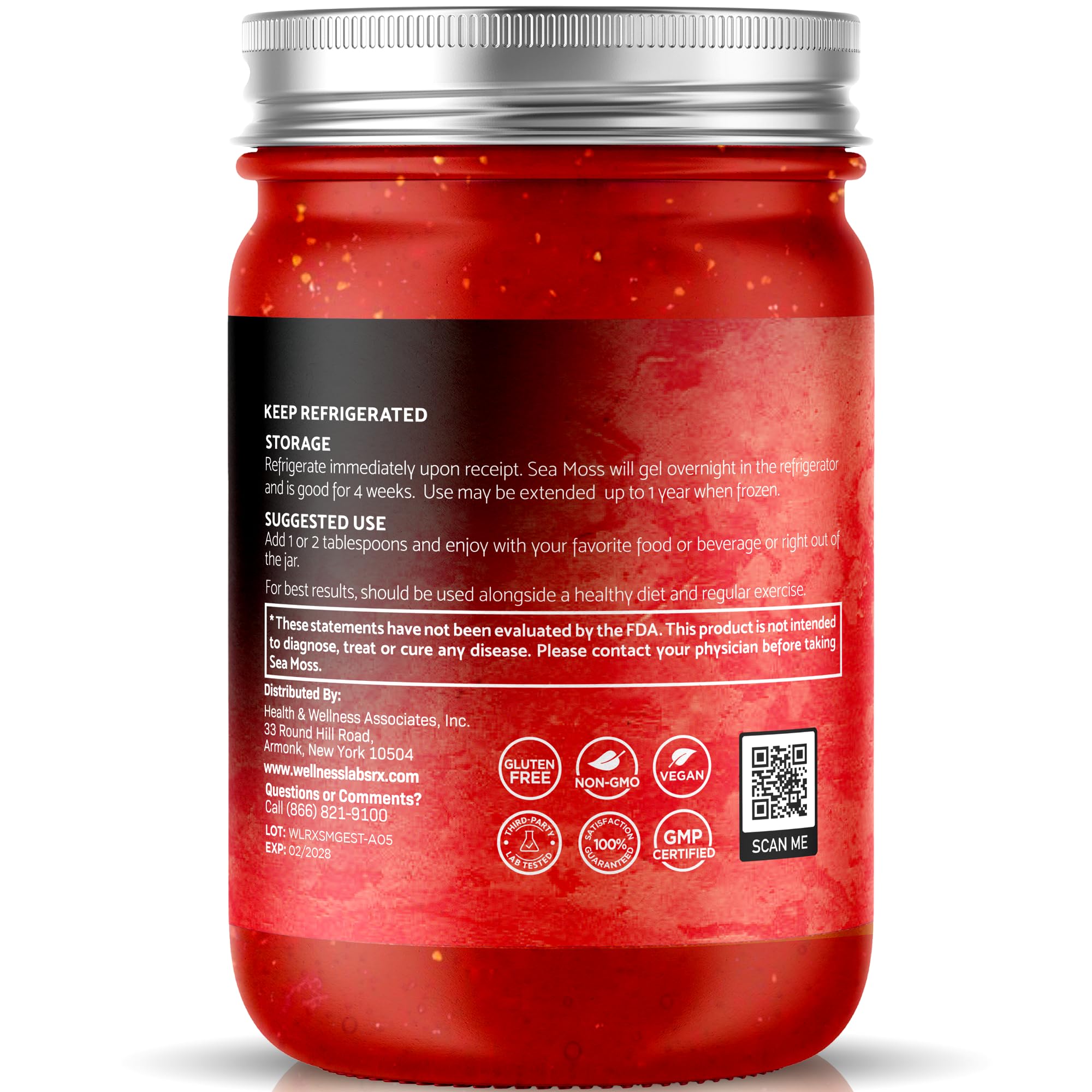 Irish Sea Moss Gel Superfood, Wildcrafted Seamoss Gel, Strawberry, 10 oz — Amazon image 3