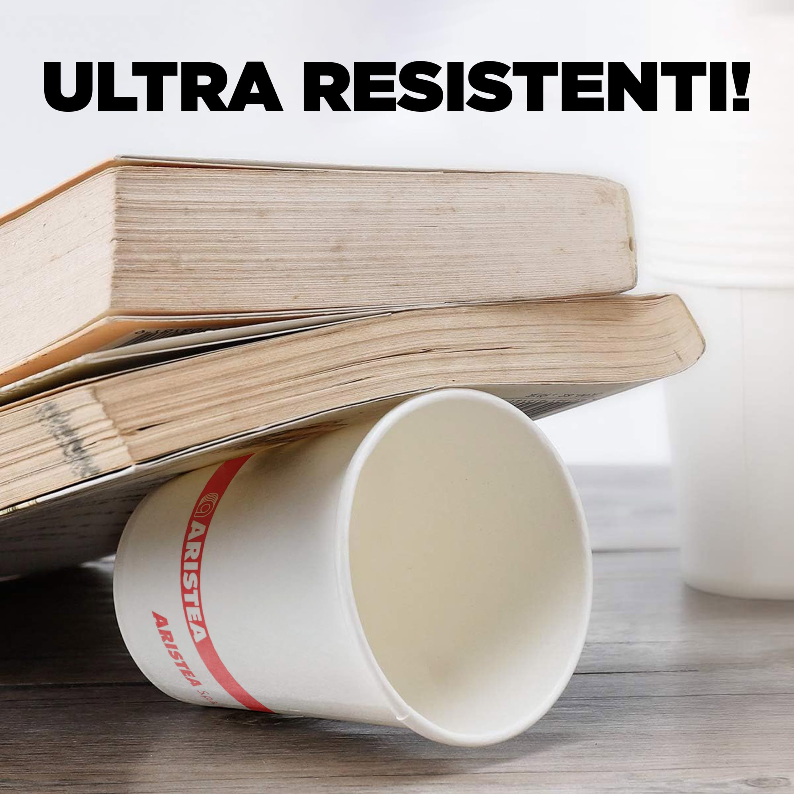 Bicchierini da Caffè, Tè o Acqua, 3600 Pezzi, Usa e Getta Biodegradabili 120 ml, Tazzine per Bevande Monouso Compostabili Ecologiche in Carta, Resistenti, Ideali per Bar e Uffici, Made In Italy