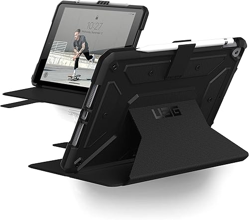 Miniatura 13 de URBAN ARMOR GEAR UAG Diseñado para Funda de iPad 10.2 Negro 9ª Generación 2021 y 8ª Gen 2020 con Correa de Mano Delgada Slim Militar Probado contra