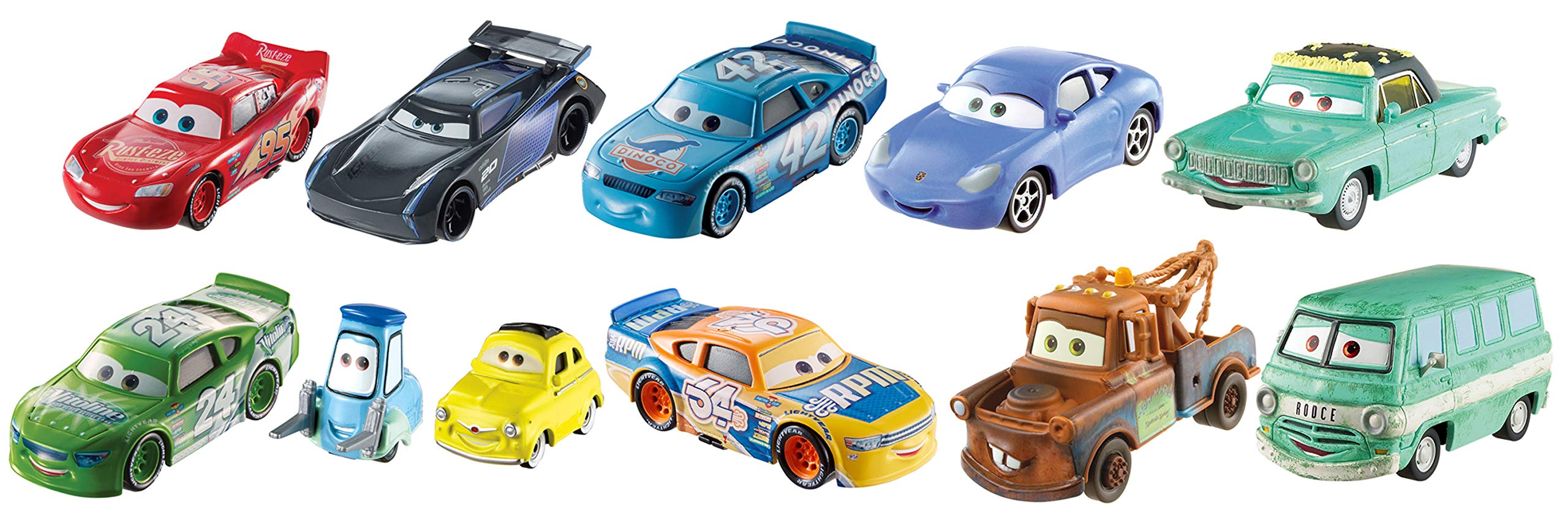 Buy Disney Pixar Cars DieCast Mini Racers 10Pack Vehicles, Miniature