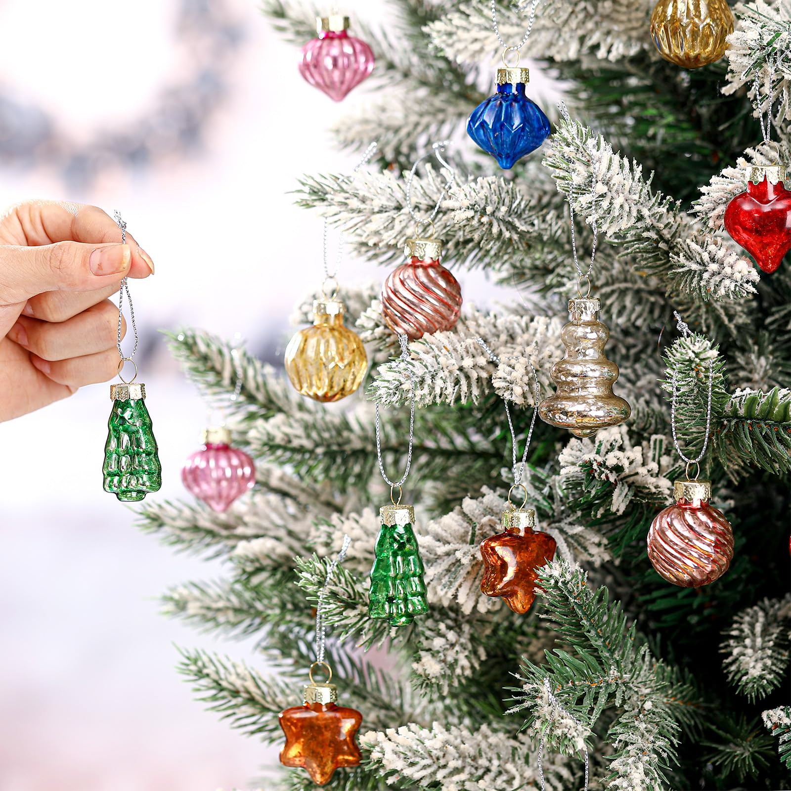 Amazon.com: Capoda 32 Pcs Vintage Christmas Ornaments 1.2 Inch
