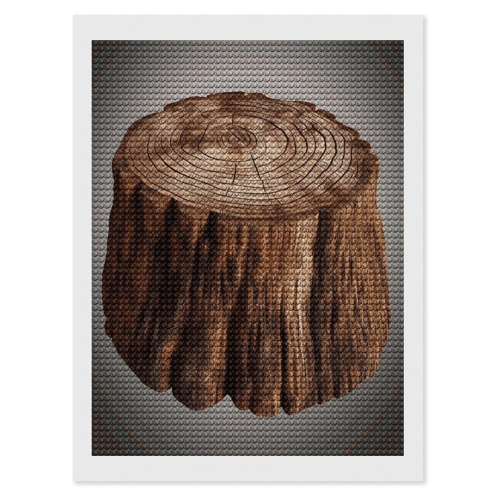 LDGSUPH Stump of Oak Tree Diamond Painting Kits for Adults Paint with Diamond Pictures Art DIY Full Drill Diamond Dots Painting Personalized Diamond Photo for Home Wall Decor Gift 12"x16"