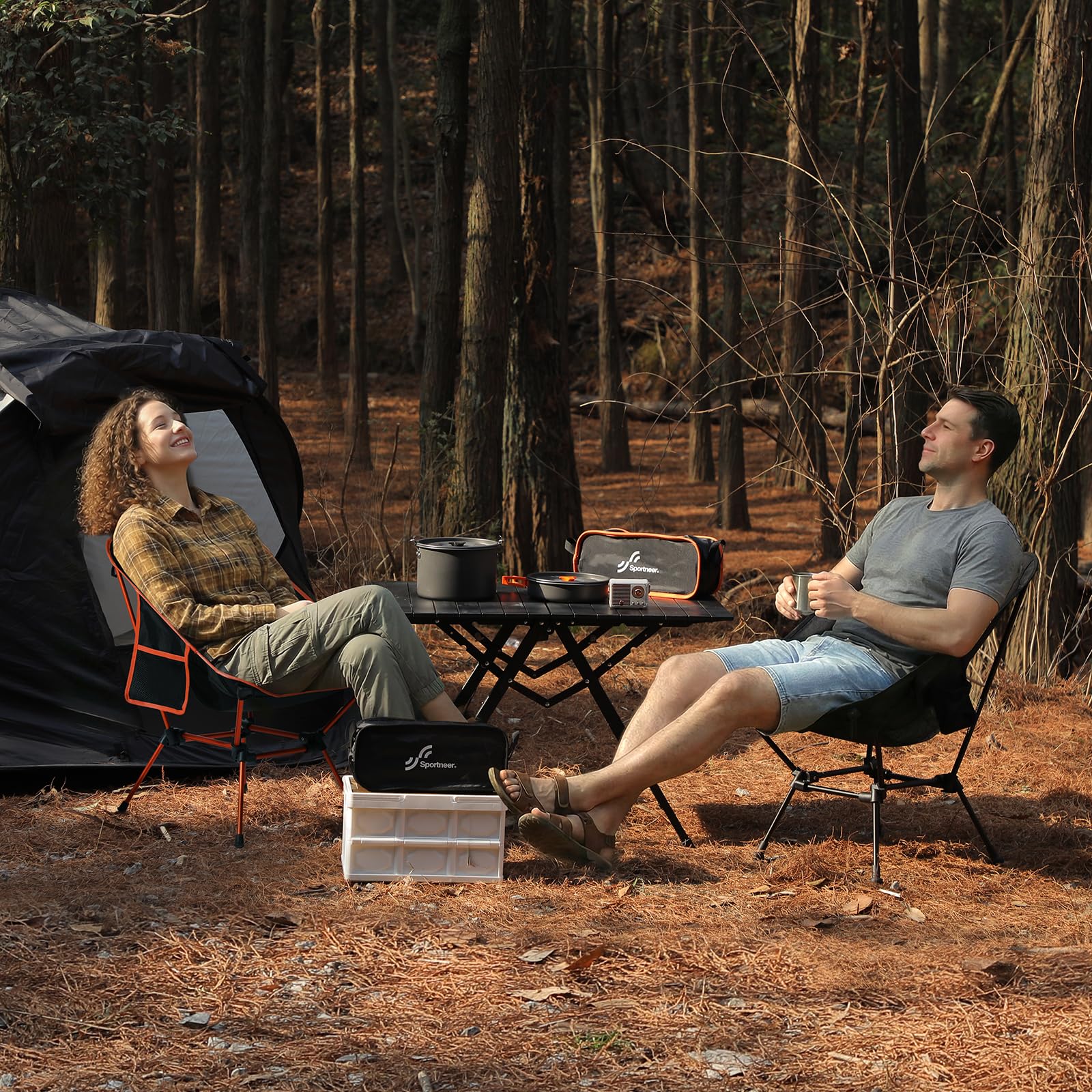 Sportneer Campingstuhl Faltbar Camping Stuhl Tragbarer Campingstühle 150Kg Faltstuhl Ultraleichter Packmaß Kleiner Klappstuhl mit Tragetasche für Picknick, Outdoor, Wandern