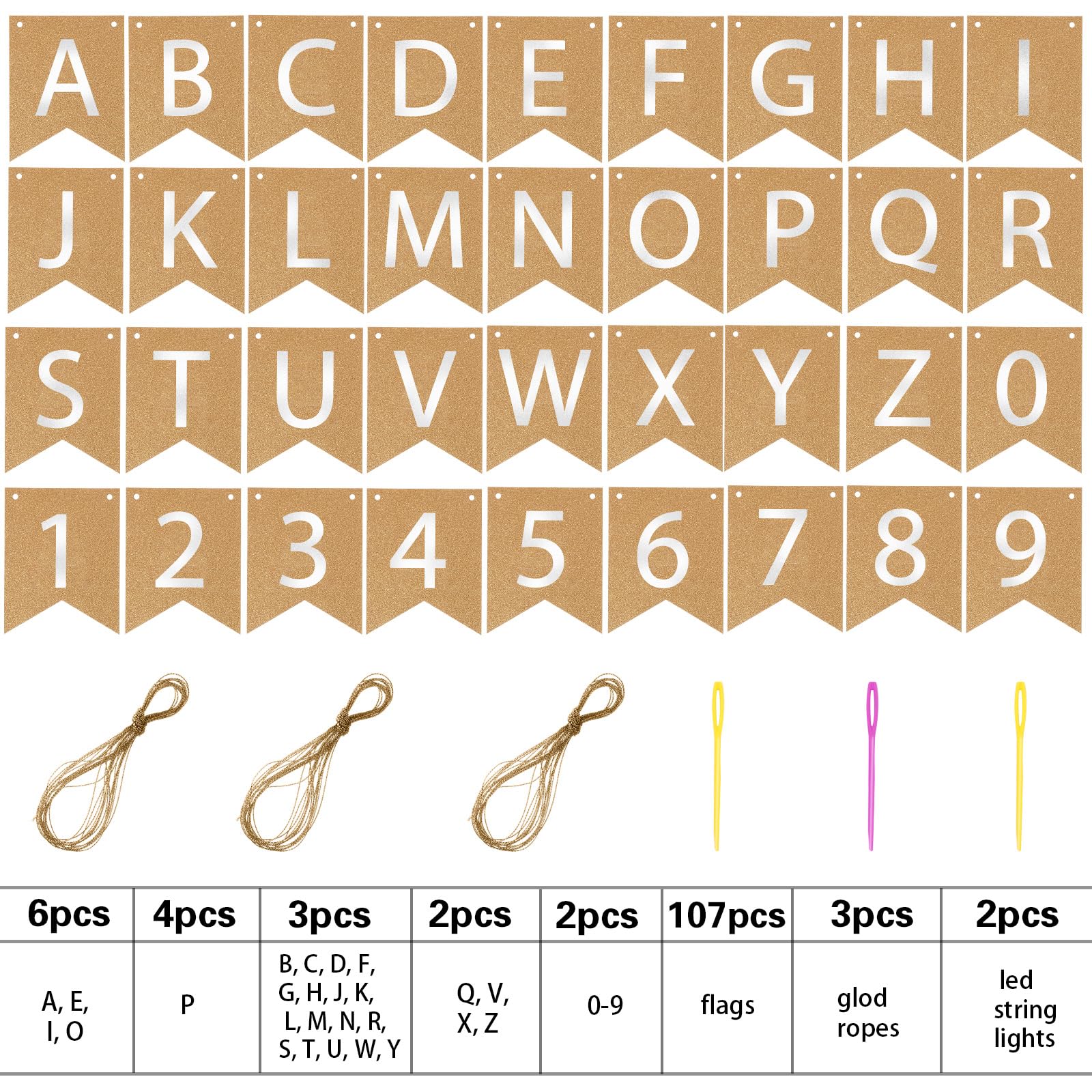 Amazon.com: 112 Pcs DIY Letter Banner Glitter Customizable Birthday Banner Kit Custom Banner Including 107 Letters and Numbers 3 Rope and 2 String Lights for Birthday Graduation Wedding Party(Champagne Gold) : Toys & Games amazon-com-112-pcs-diy-letter-banner-glitter-customizable-birthday-banner-kit-custom-banner-including-107-letters-and-numbers-3-rope-and-2-string-lights-for-birthday-graduation-wedding-party-champagne-gold-toys-games