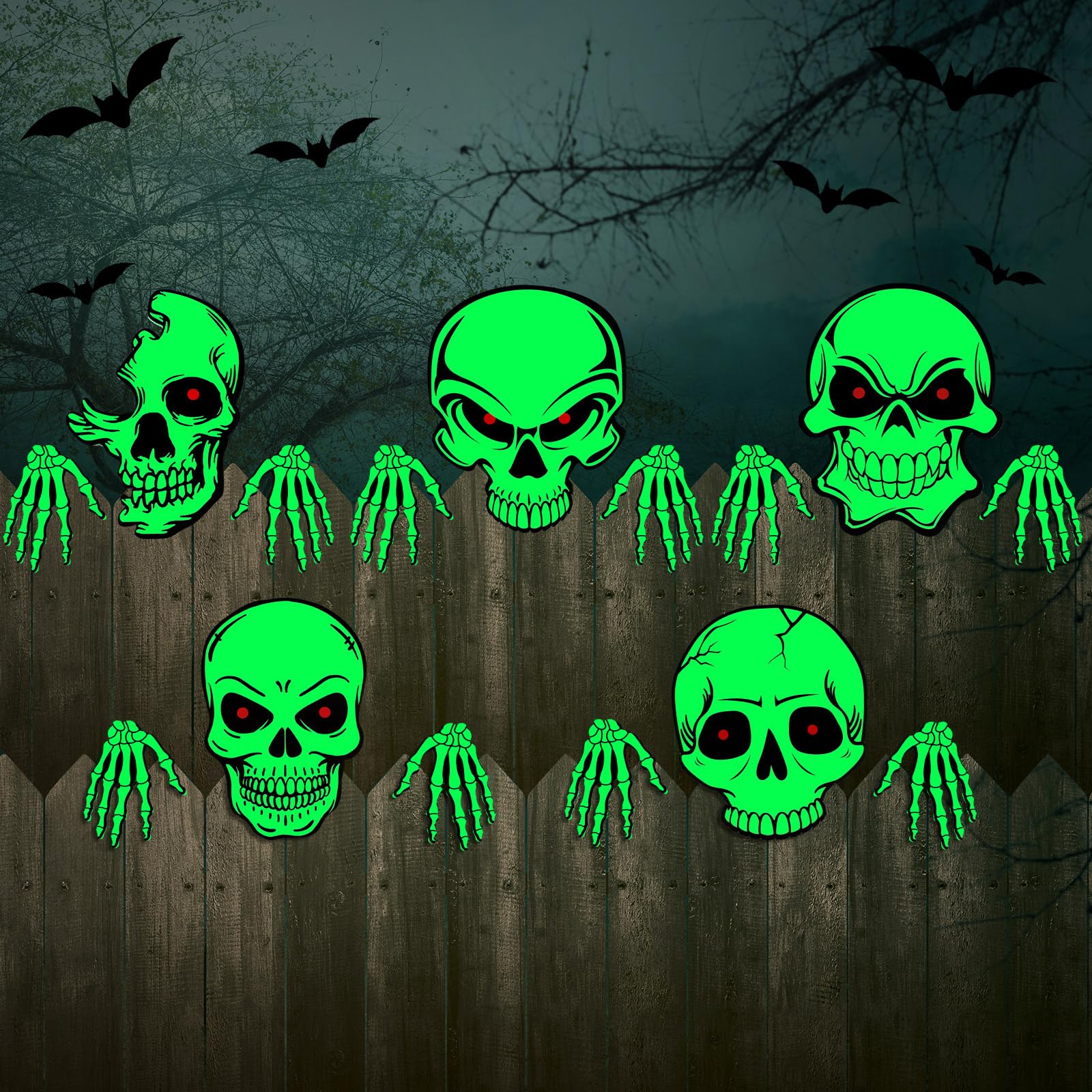 Amazon.com : Dandat 5 Pcs Halloween Fence Peeker Decoration
