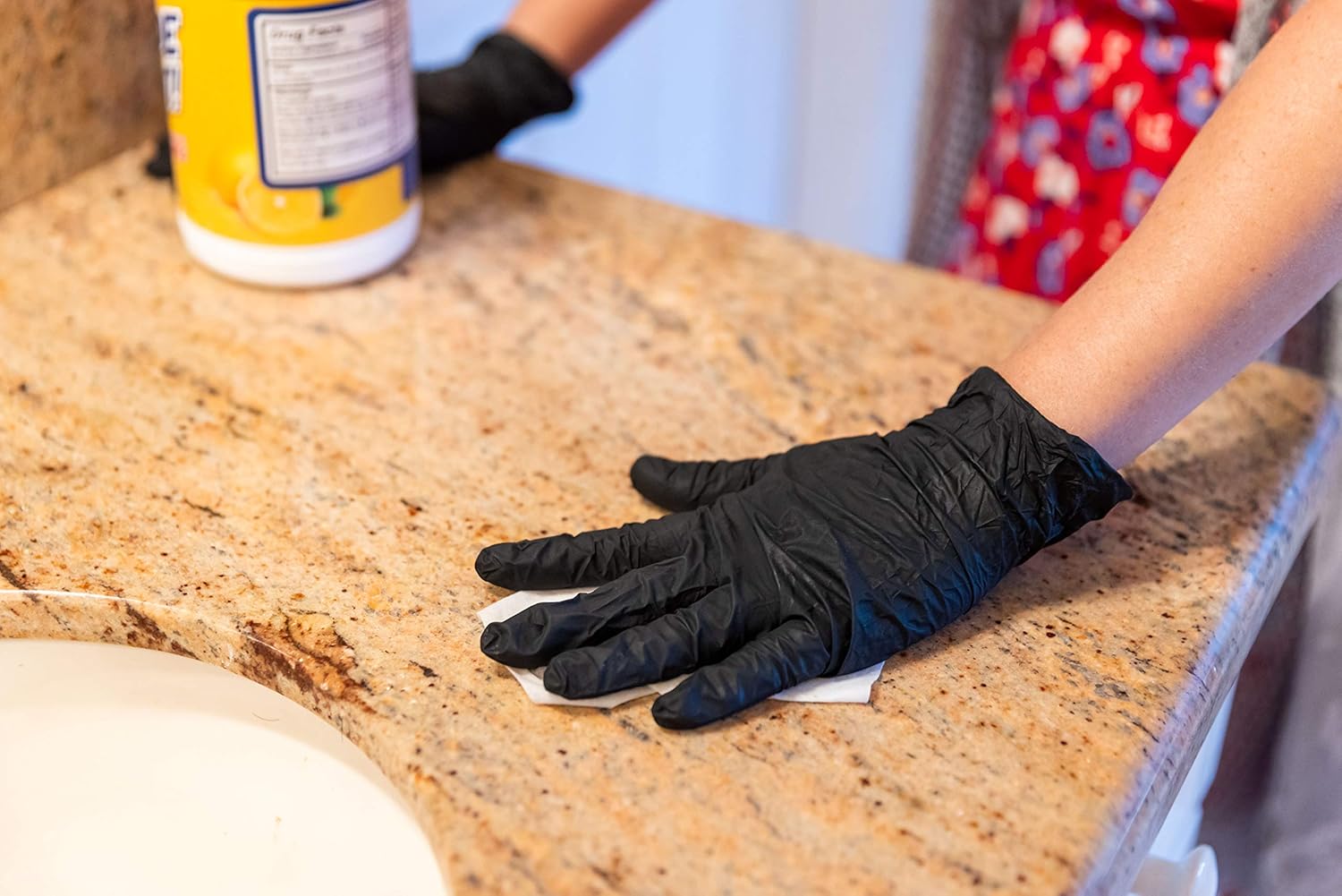 Framar Powder Free Disposable Gloves, Black Nitrile Gloves 100 Pk, Hair Dye Gloves, Black Gloves Disposable Latex Free, Cleaning Gloves, Plastic gloves, Latex Free Gloves Nitrile – Mechanic Gloves, Latex Gloves Medium : Health & Household