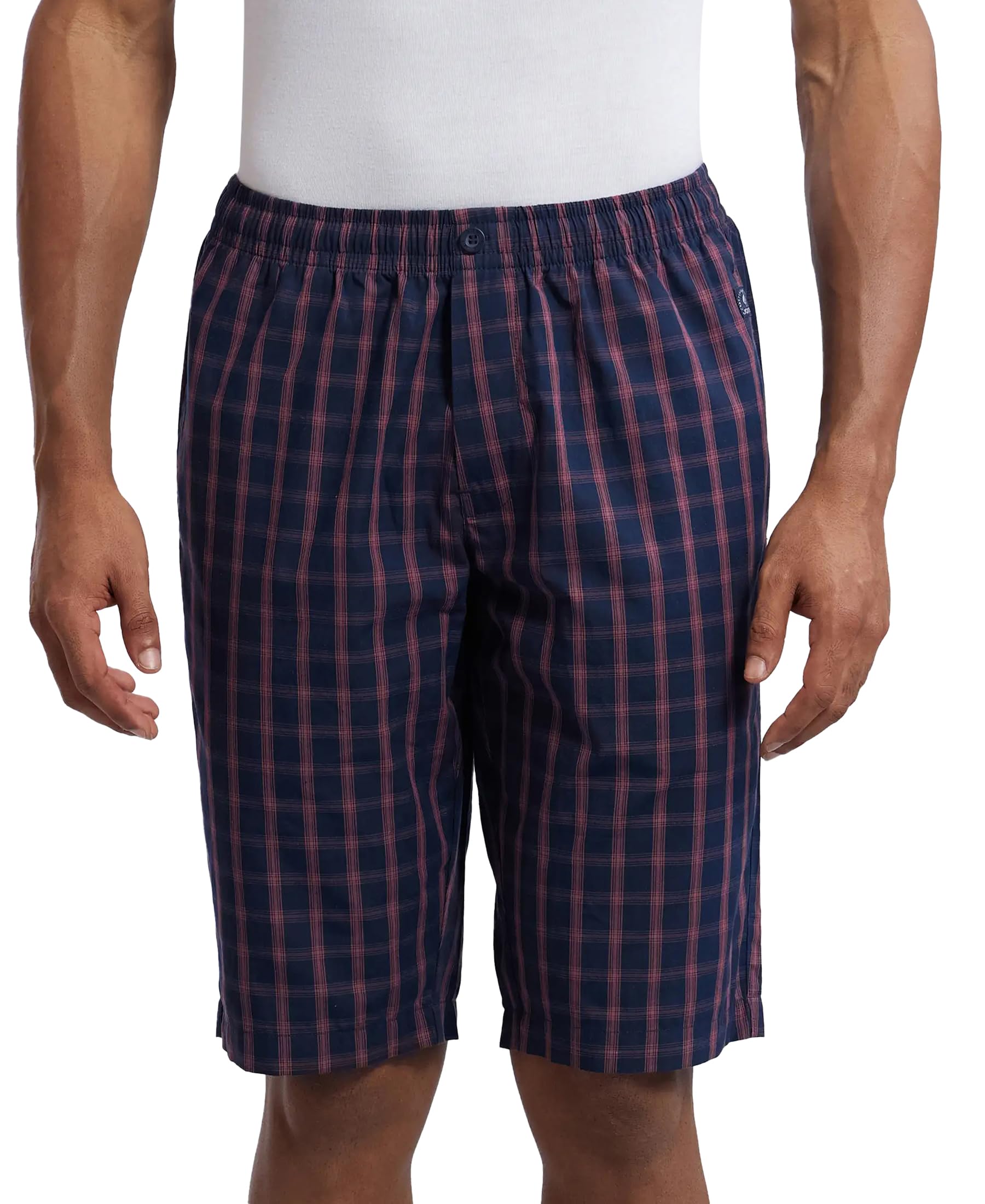 jockey 9005 Men's Super Combed Mercerized Cotton Woven Fabric Regular Fit Printed Bermuda with Side Pockets-picture-43
