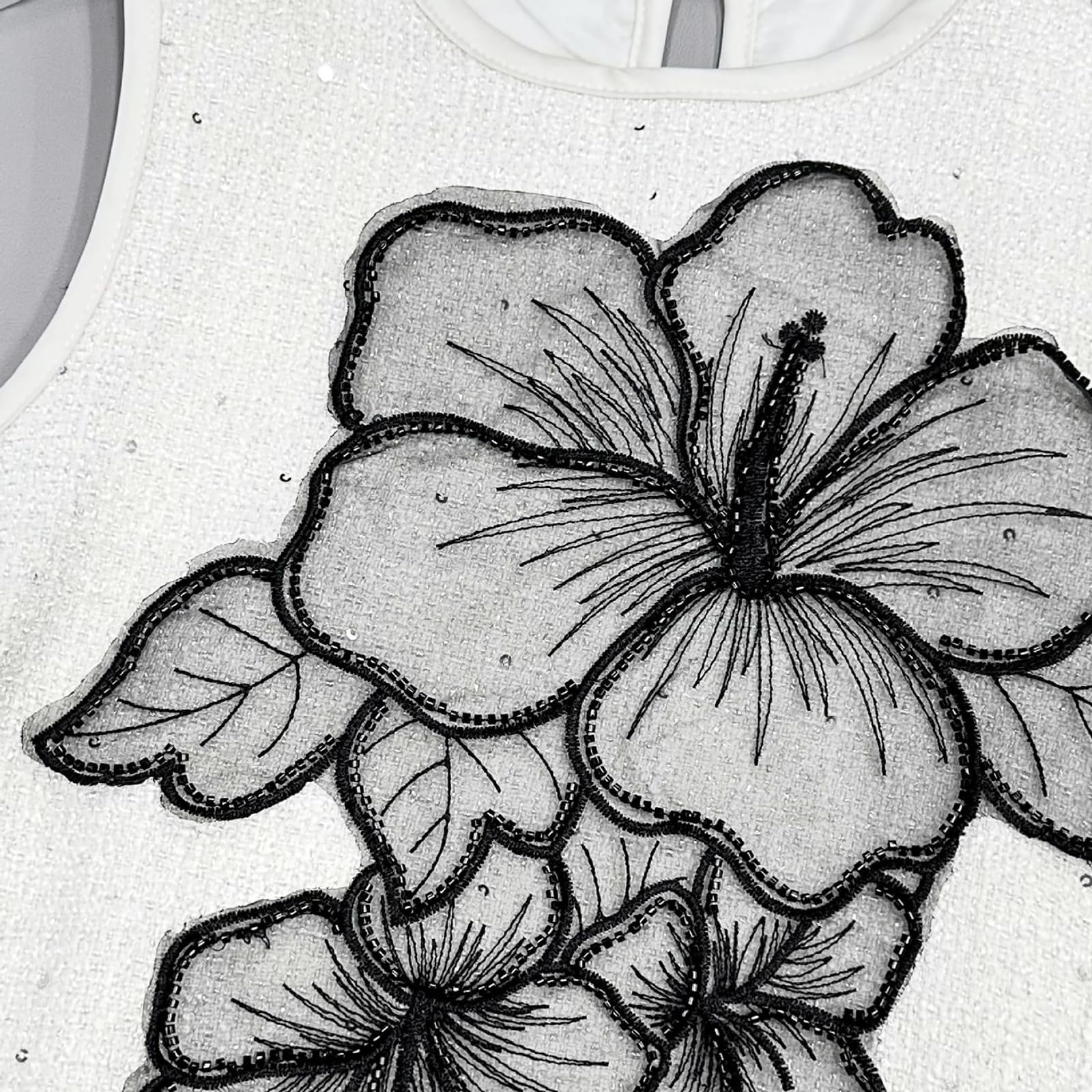 Kleiderapplikationen, Gestickte Blumen-Stoffflicken, übergroße Stoffapplikationen Aufnähen