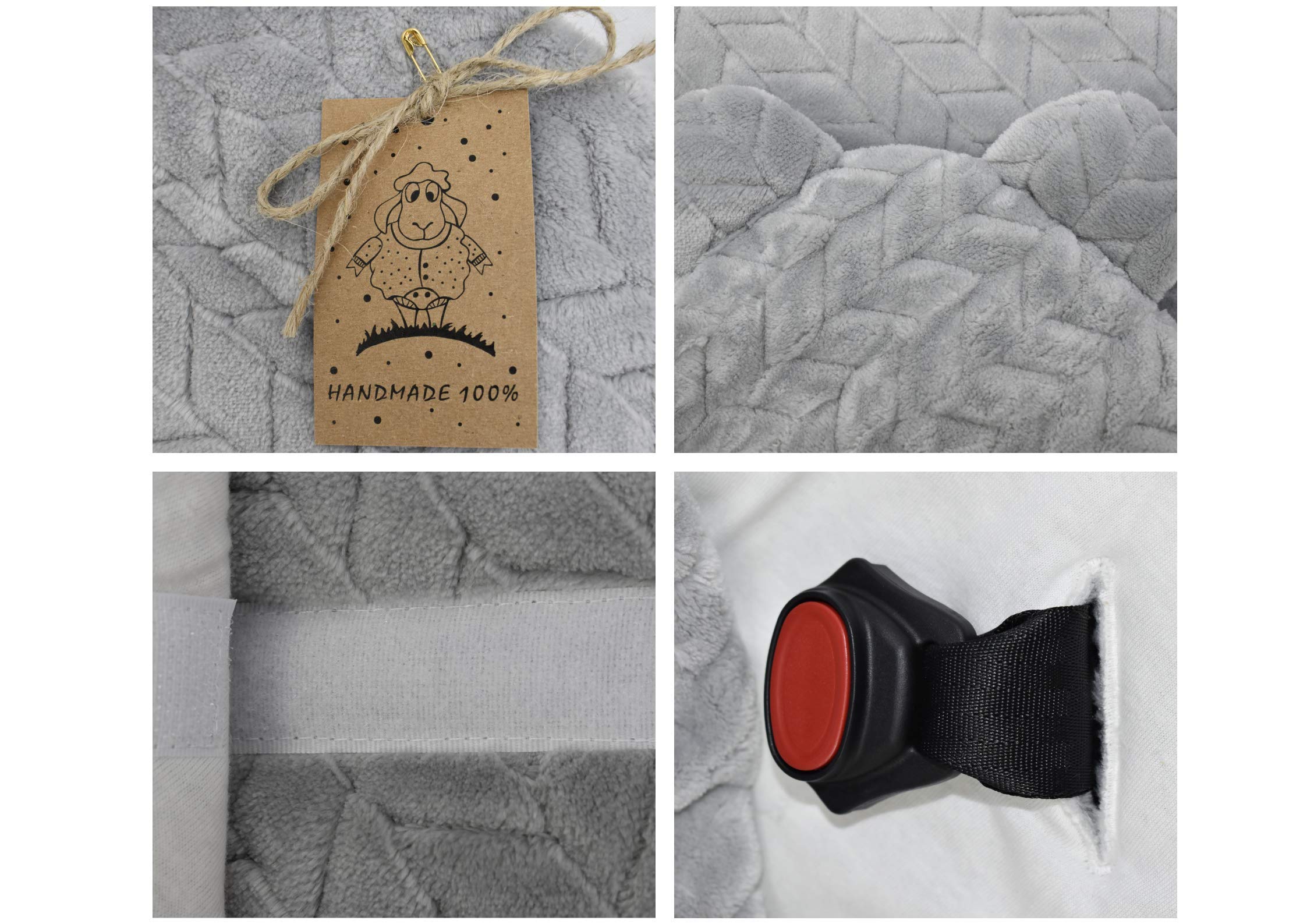 Couverture universelle douce à capuche - Pour nouveau-nés et pour garçons et filles, jusqu'à environ 9 mois Convient pour poussette, nacelle, siège bébé ou lit bébé, Pour toute l'année,
