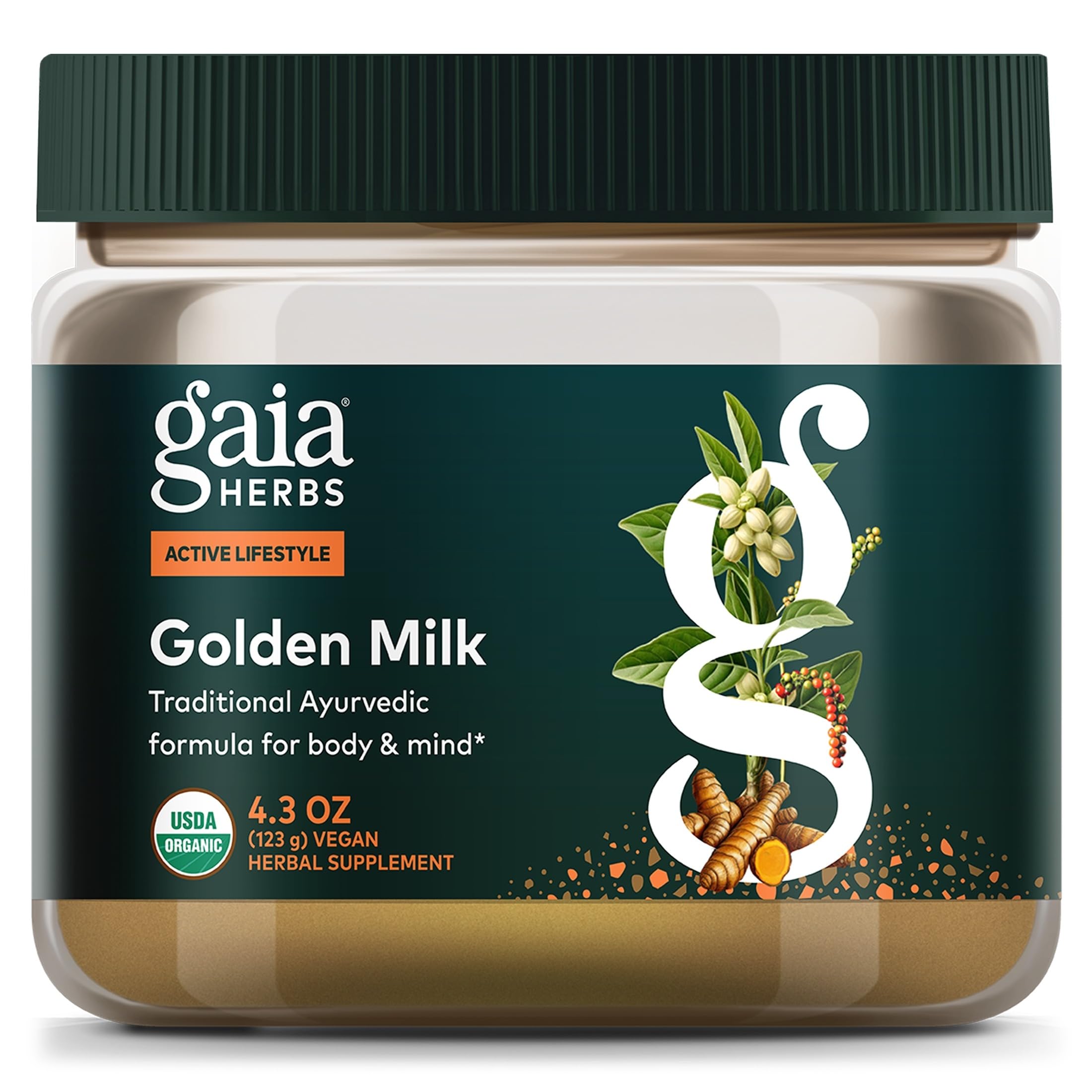 Gaia Herbs Golden Milk, 4.3 Oz, About 35 Servings