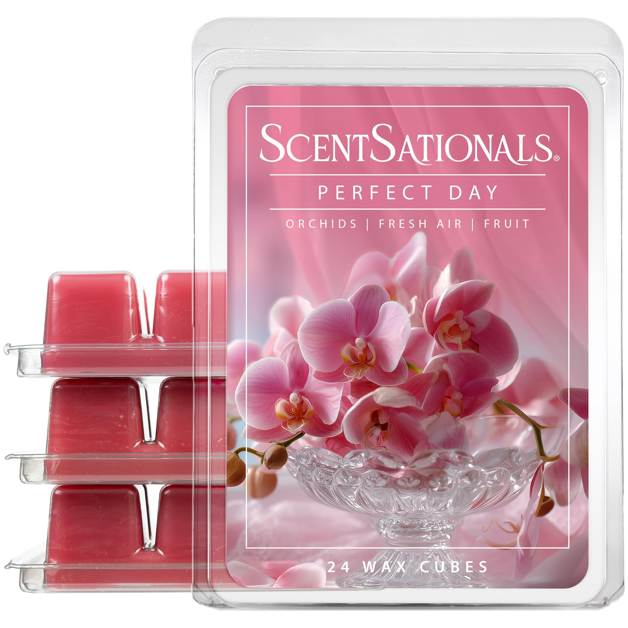 Scentsationals Scented Wax Cubes - Perfect Day - Fragrance Wax Melts Pack, Electric Home Warmer Tart, Wickless Candle Bar Air Freshener, Spa Aroma Decor Gift - 2.5 oz (4-Pack)