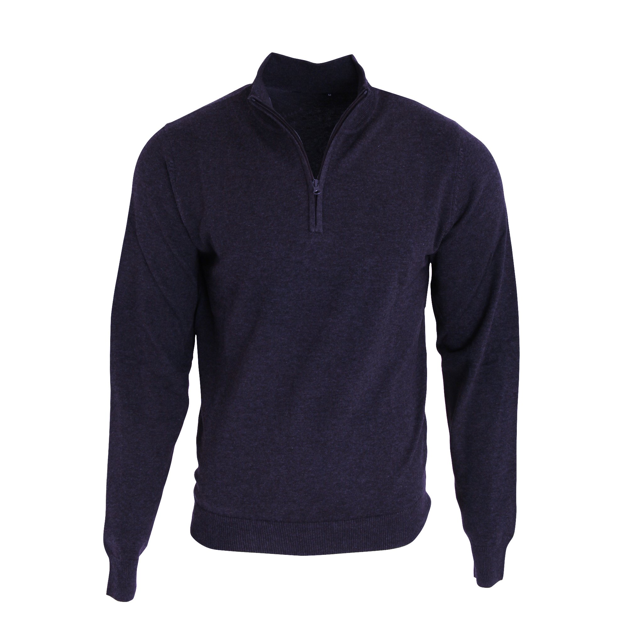 Premier Mens 1/4 Zip Neck Knitted Sweater (L) (Navy)