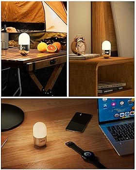 JACKYLED Night Light, RGB Multicolor Bedside Lamps, Portable USB