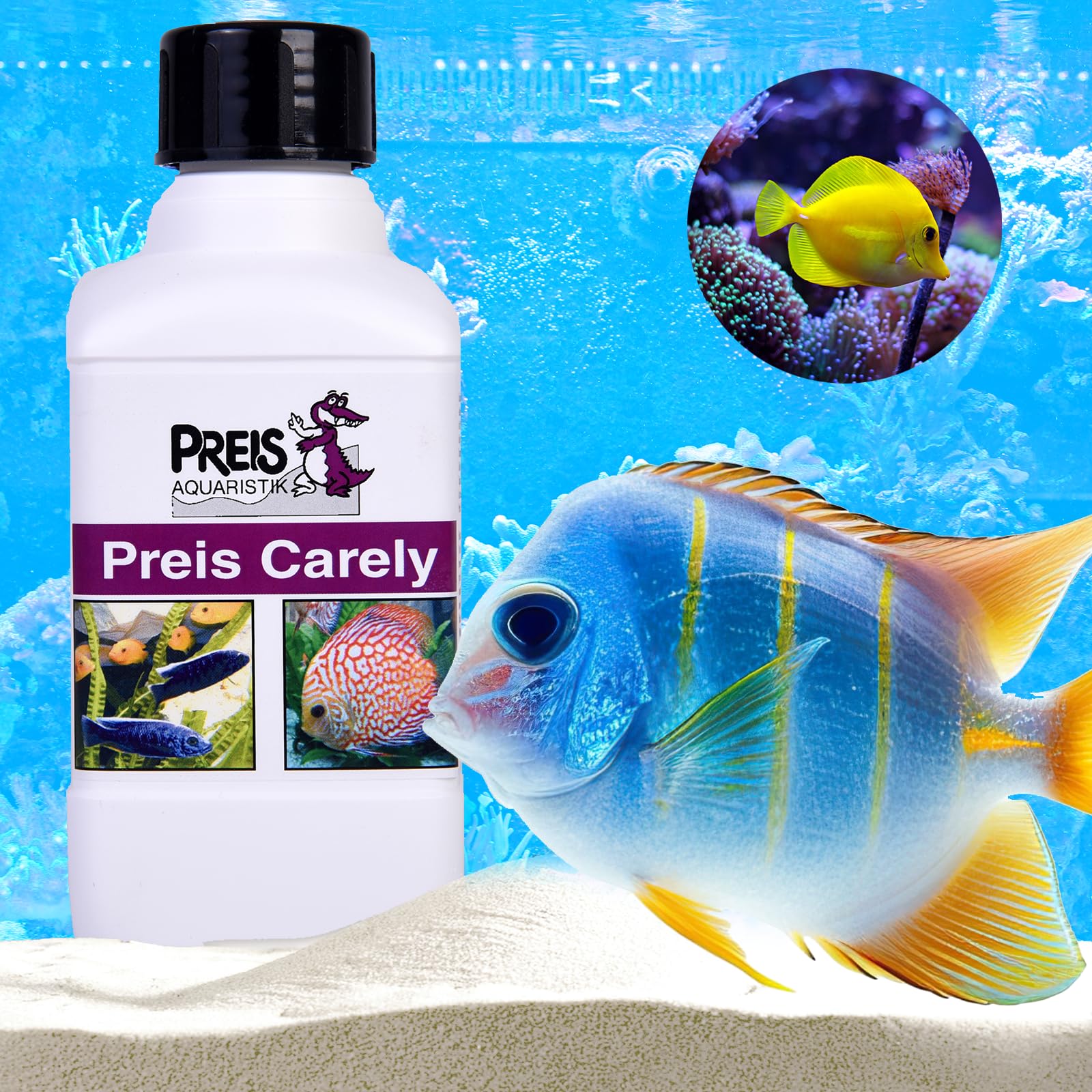 Smart-Planet by Preis Aquaristik - Original Carely Nahrungsergänzung für Fische 1000ml - 100% Pflanzlich für Meerwasser u. Süßwasser Aquarium