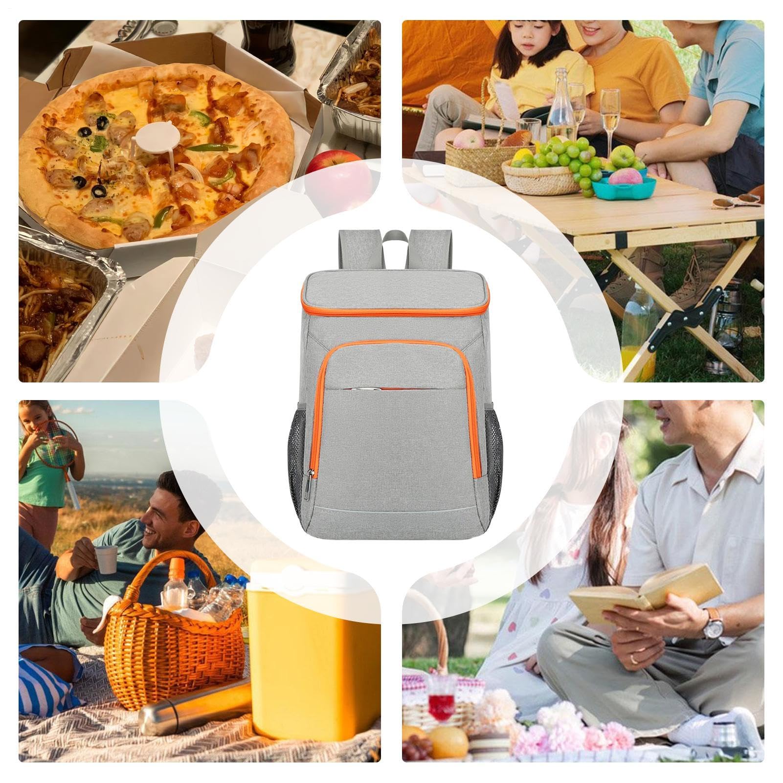 Sac à dos de 50 L | Sac à dos isotherme de voyage | Sac à déjeuner étanche étanche pour pique-nique, barbecue, camping, randonnée, plage, voyage